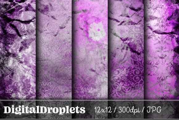 Antique Damask Prints Vol. 6.1: Vintage Grunge for Modern Design
