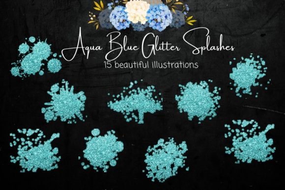 Blue Aqua Glitter Splashes Collection: A Practical Guide for Designers