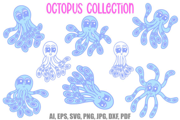Bring Your Brand to Life with Cartoon Octopus Character Logo Mascot