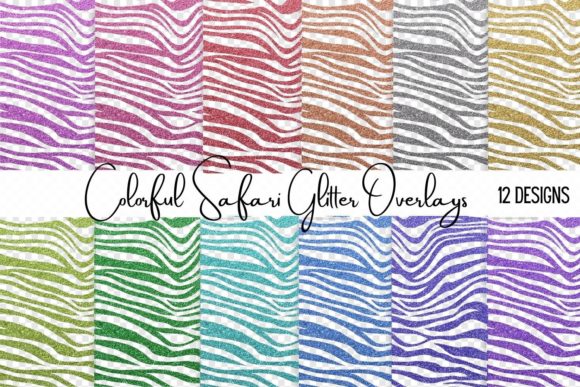 Colorful Glitter Safari Overlays: Infuse Energy into Your Projects