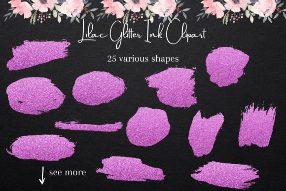 Lilac Ink Design Elements: A Touch of Floral Elegance for Your Projects