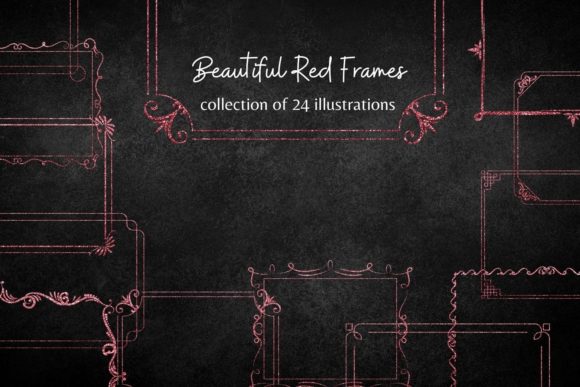 Red Glitter Frames Collection: A Designer's Guide to Sparkle