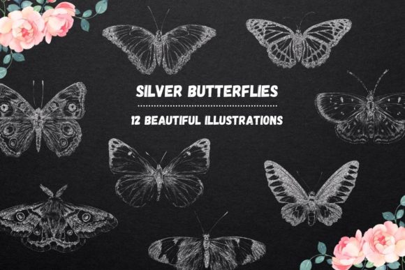 Silver Glitter Butterflies: Adding Sparkle to Your Designs