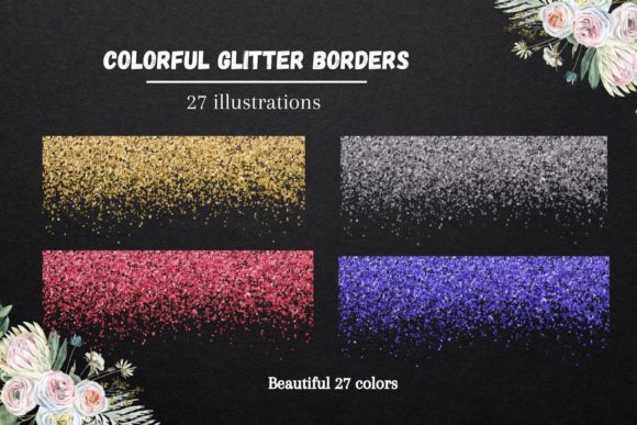 Sparkle and Shine: Using Colorful Glitter Borders Clipart in Your Designs