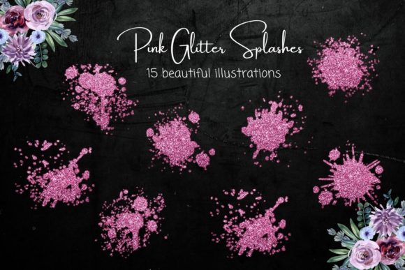 Using Pink Glitter Splashes in Modern Design