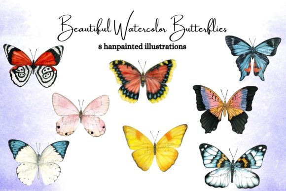 Watercolor Butterflies: Nature-Inspired Design Assets